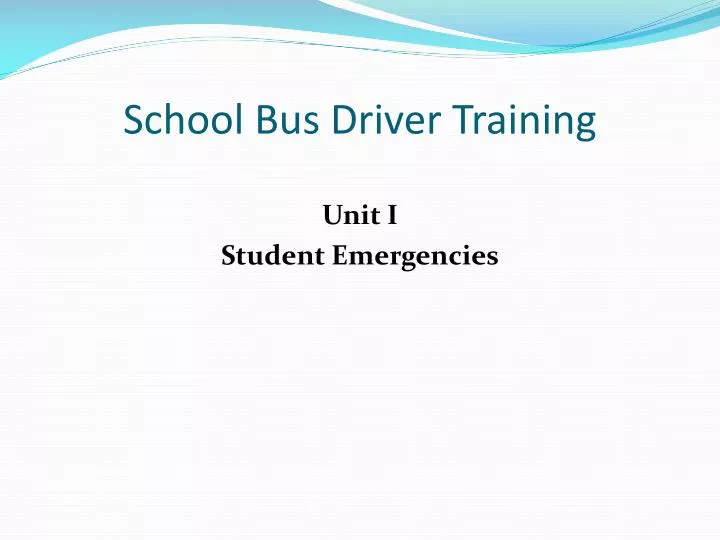 school bus driver training n.