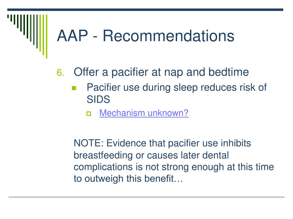 pacifier use aap