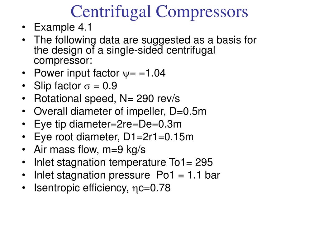 PPT - Centrifugal Compressors PowerPoint Presentation, free download -  ID:6682423