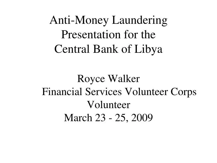 Ppt Anti Money Laundering Powerpoint Presentation Free Download Id 6682795