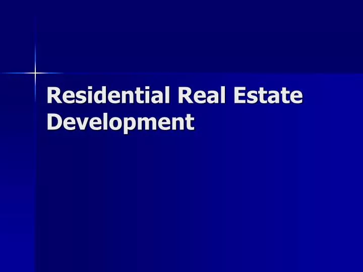PPT Residential Real Estate Development PowerPoint Presentation, free