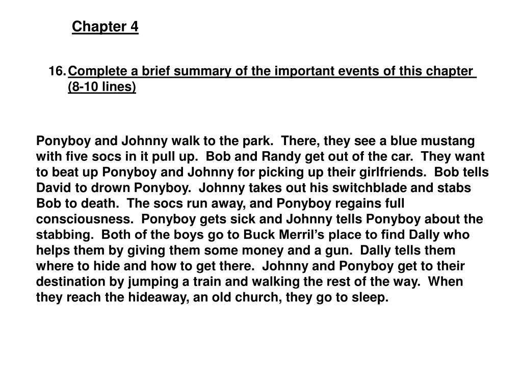 the outsiders chapter 6 summary