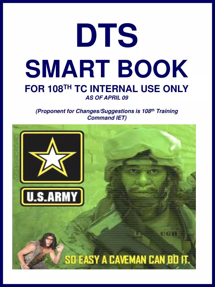 Ppt Dts Smart Book For 108 Th Tc Internal Use Only As Of April