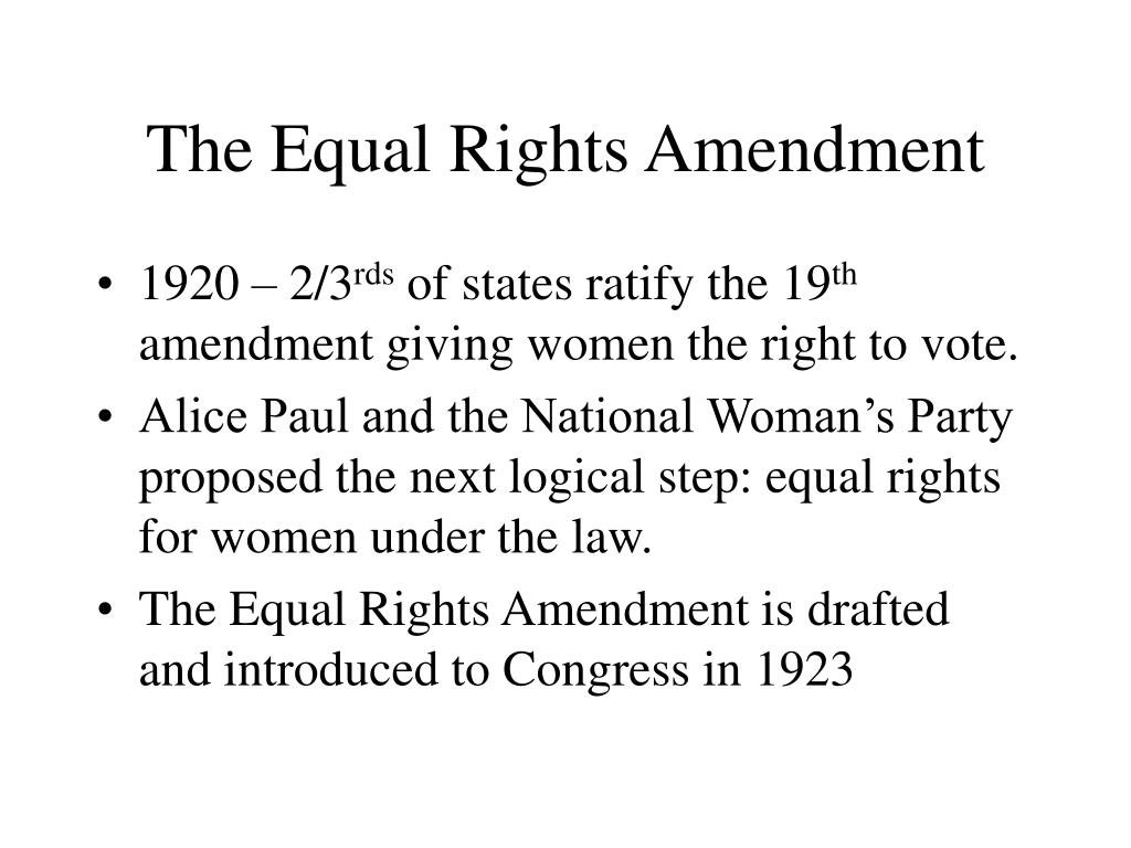 why was the equal rights amendment defeated essay