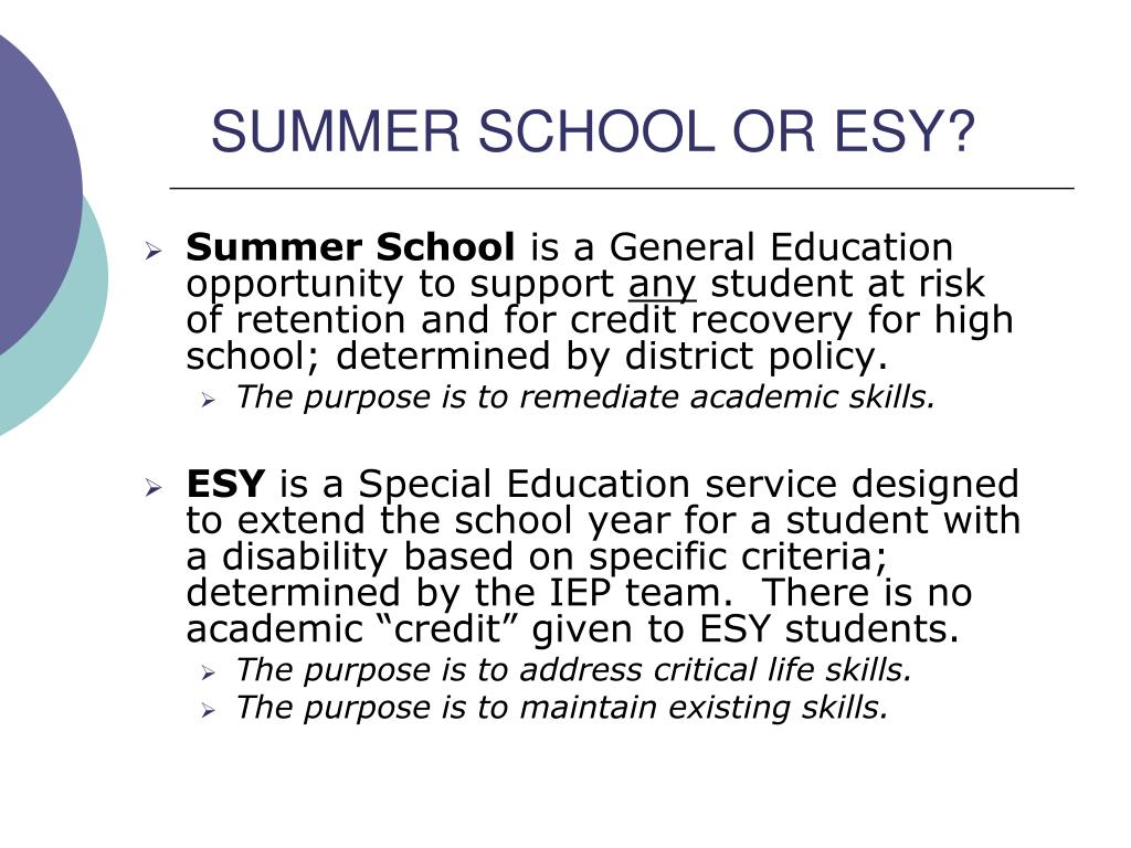 PPT Extended School Year ESY PowerPoint Presentation, free download
