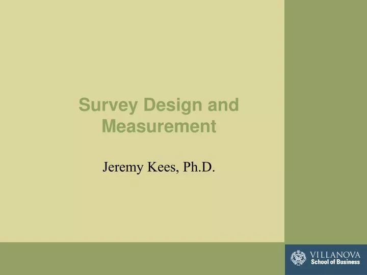 survey design and measurement n.