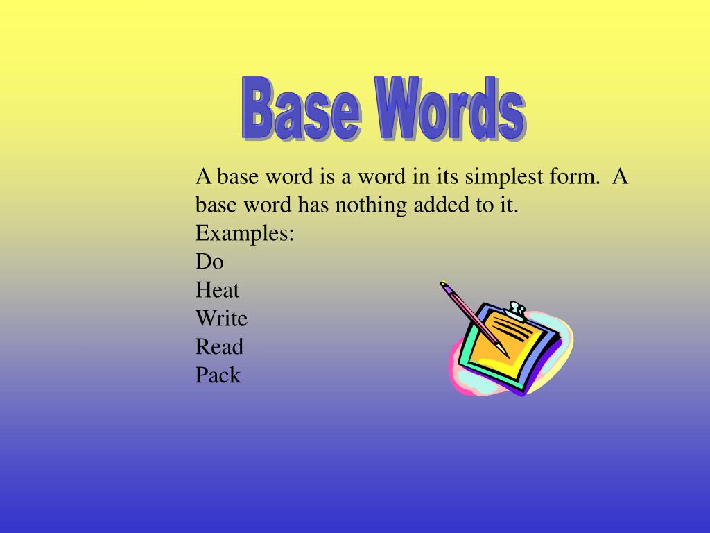 base word presentation