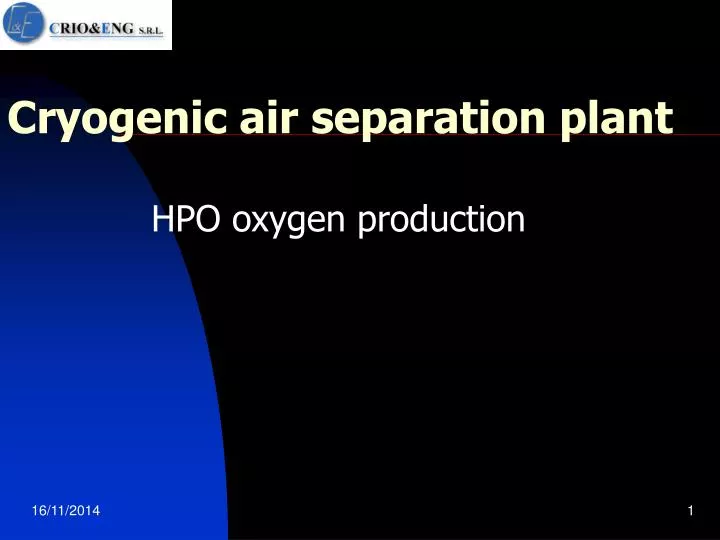 cryogenic air separation plant n.