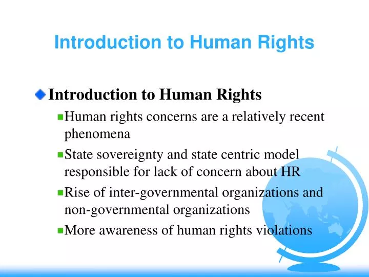 dissertations on human rights