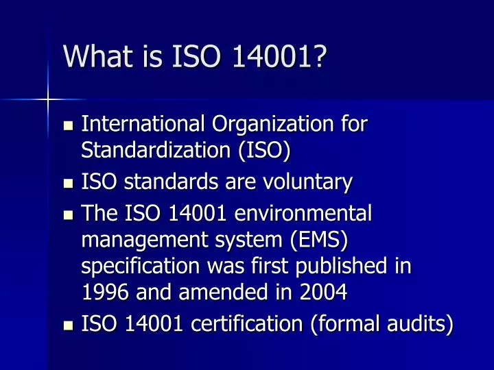 PPT What Is ISO 14001 PowerPoint Presentation Free Download ID 