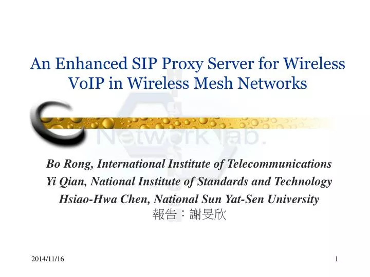 an enhanced sip proxy server for wireless voip in wireless mesh networks n.