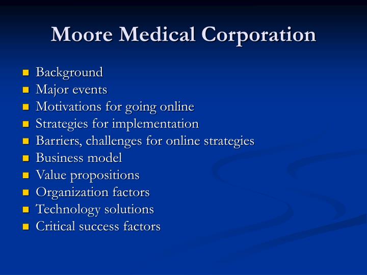moore medical corporation