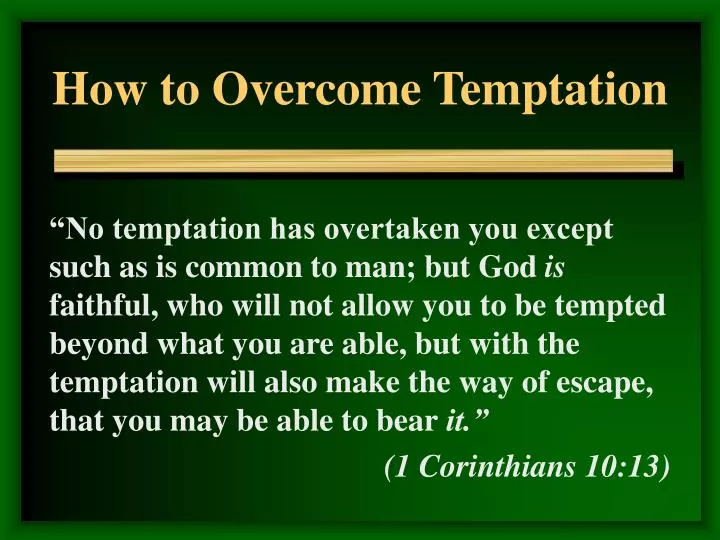 how to overcome temptation n.