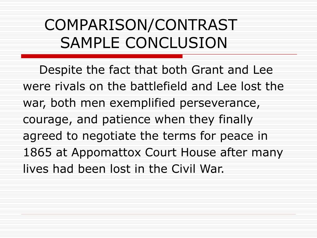 compare and contrast essay conclusion