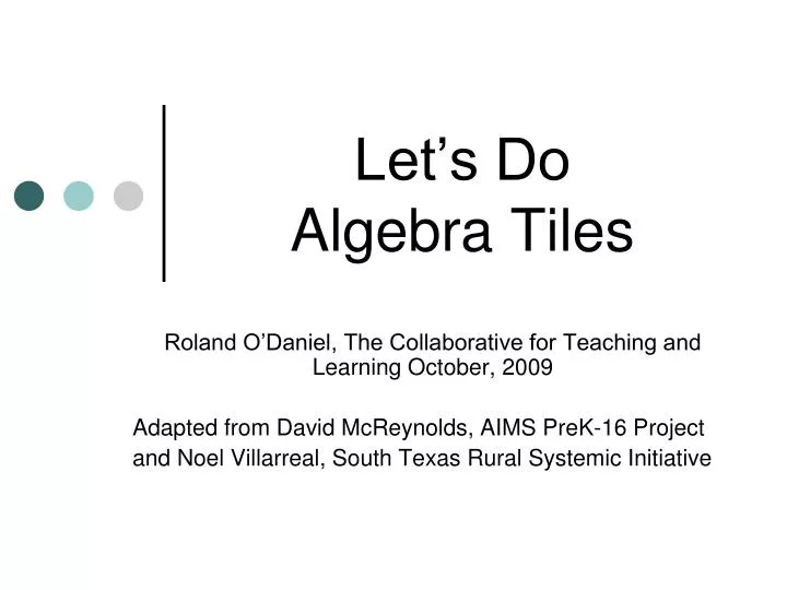let s do algebra tiles n.