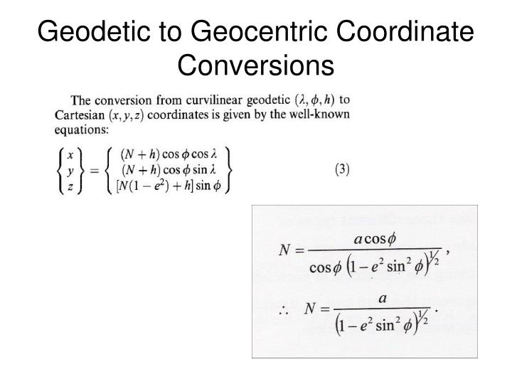 PPT - Lecture 13 – Geodetic Reference Systems PowerPoint Presentation ...