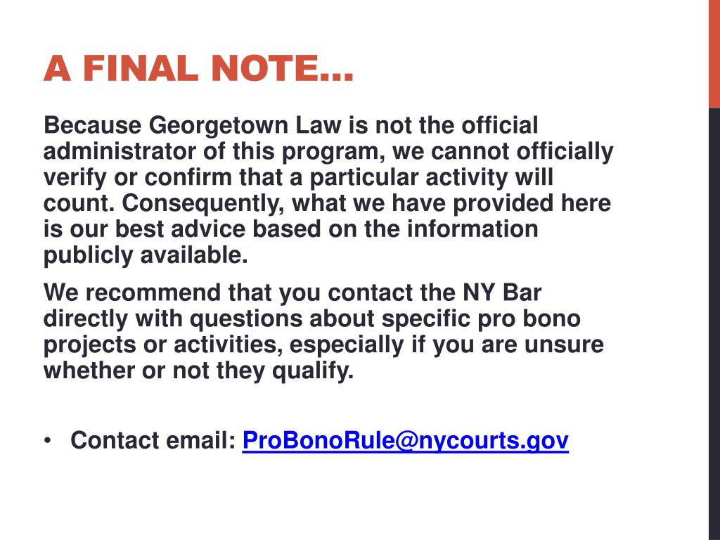 PPT New York state Bar Pro Bono requirement PowerPoint Presentation