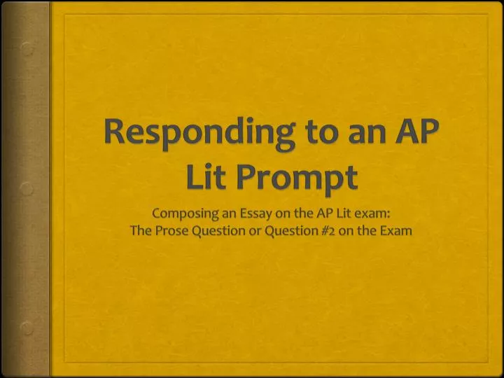 responding to an ap lit prompt n.