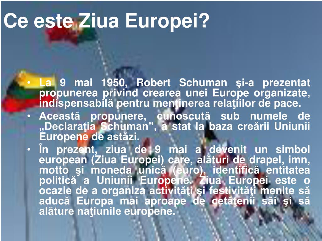 PPT 9 Mai Ziua Europei PowerPoint Presentation, free download ID