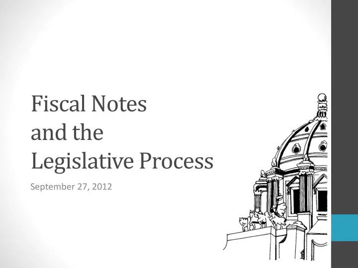 fiscal notes and the legislative process n.