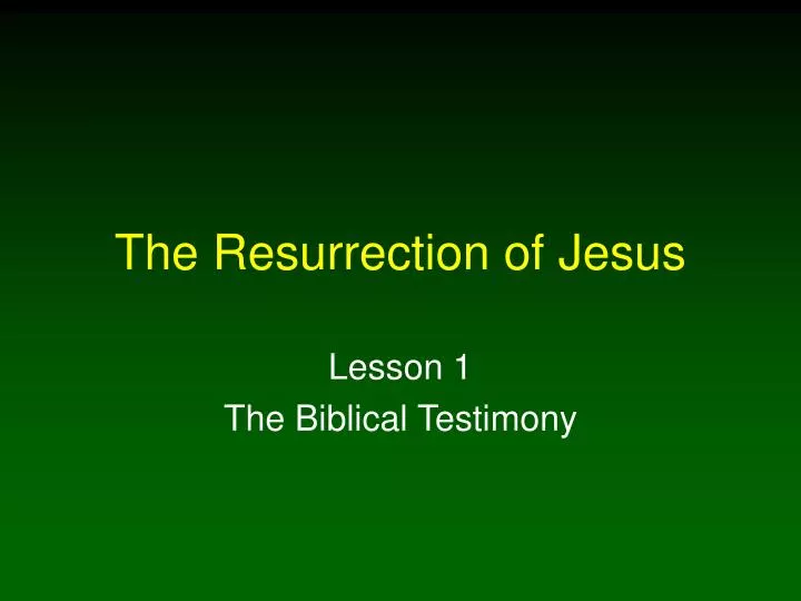 the resurrection of jesus n.