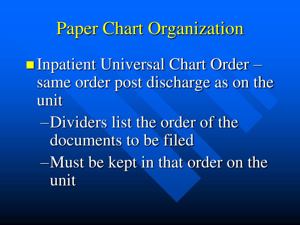 What Is Universal Chart Order