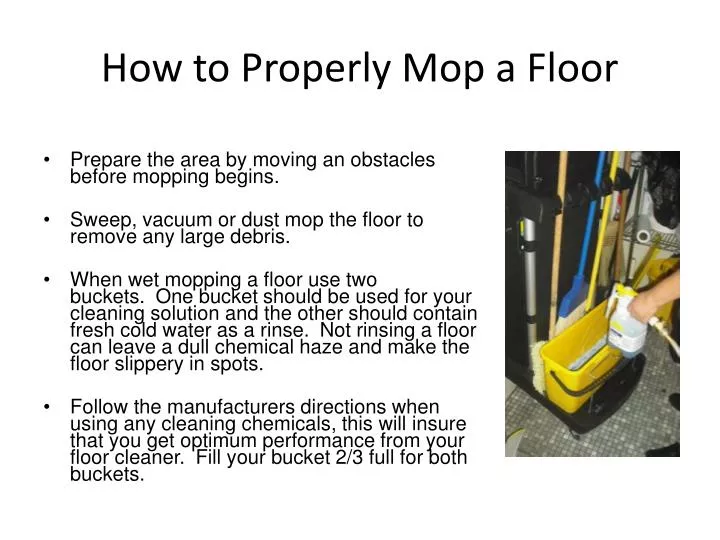 PPT How to Properly Mop a Floor PowerPoint Presentation, free