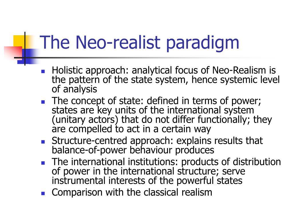 PPT Theories of International Relations NeoRealism PowerPoint Presentation ID6692043