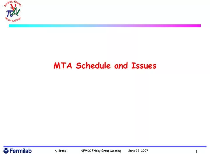 PPT - MTA Schedule and Issues PowerPoint Presentation, free download