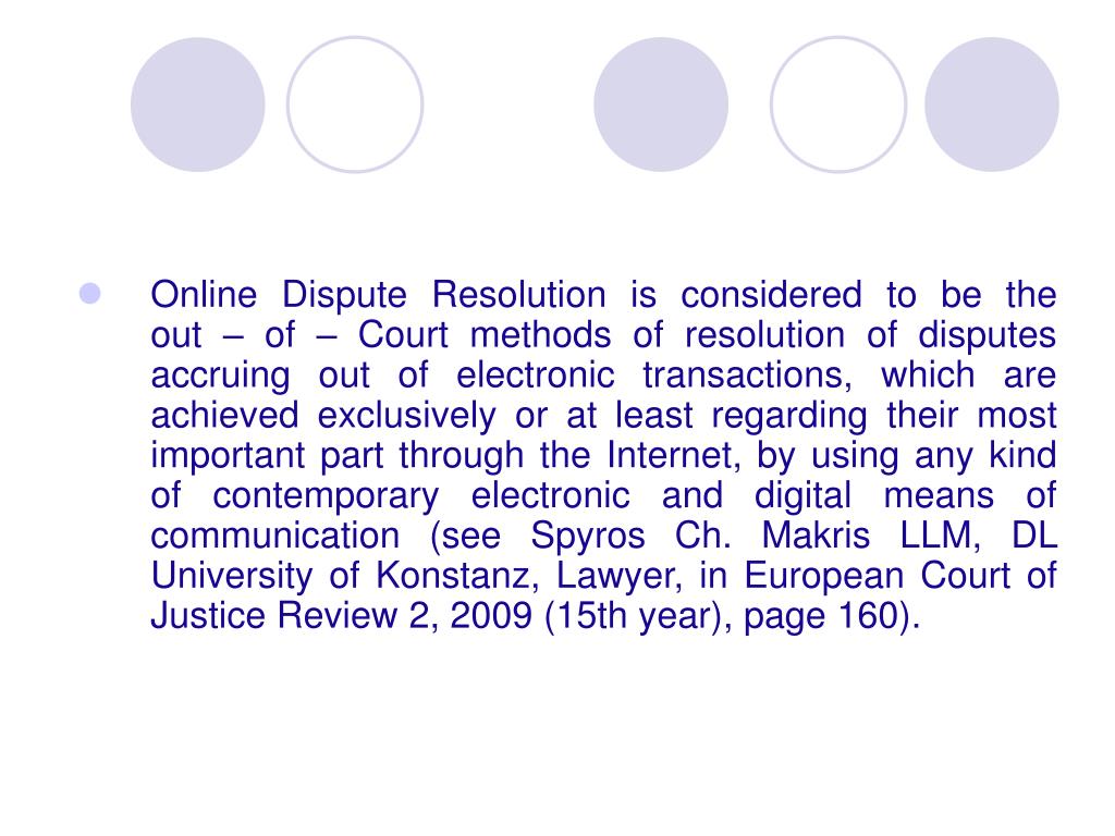 online dispute resolution research paper