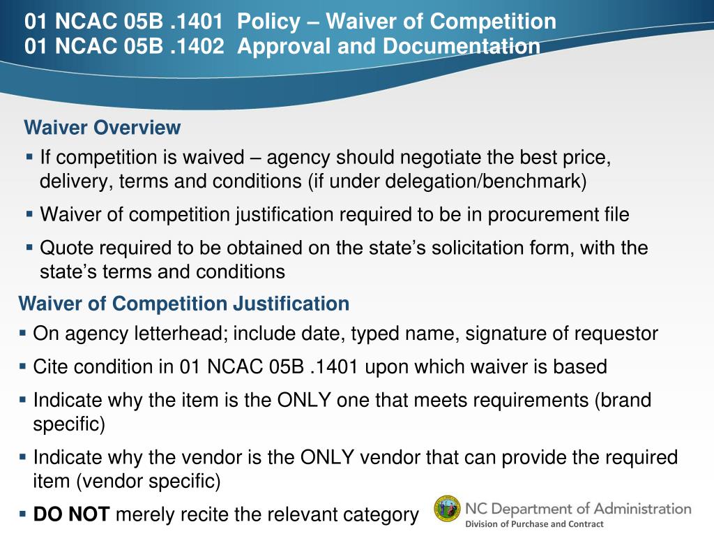 PPT - NC Administrative Code Affecting Procurement PowerPoint ...