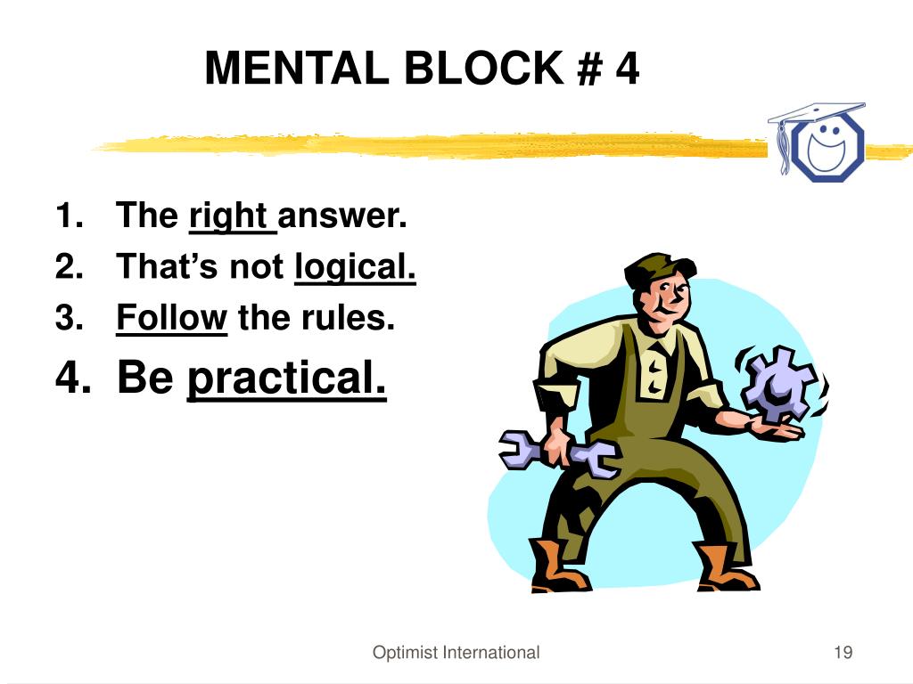 mental block in creative problem solving