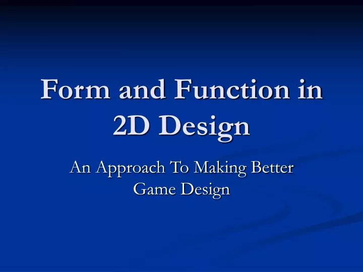 form and function in 2d design n.