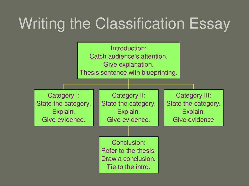 writing a classification essay