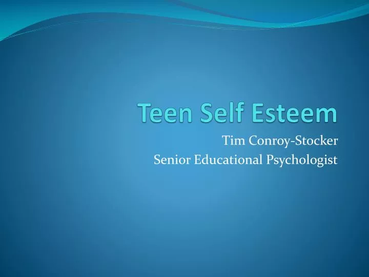 PPT Teen Self Esteem PowerPoint Presentation, free