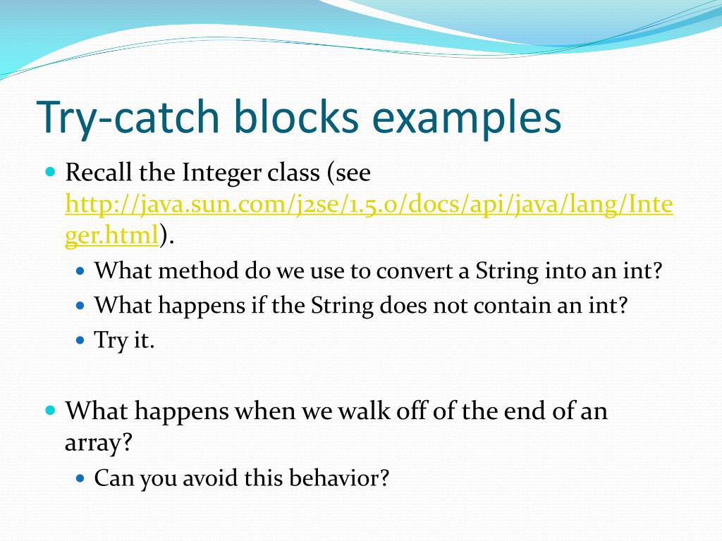 PPT Chapter 9 Exception Handling PowerPoint Presentation, free