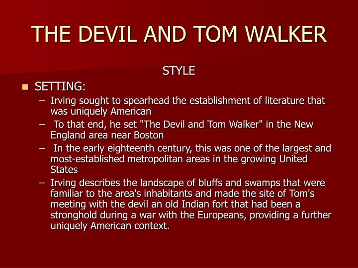 a literary analysis of the devil and tom walker a literary analysis of the devil and tom walker