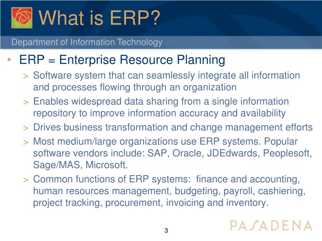 PPT Enterprise Resource Planning (ERP) PowerPoint Presentation, free