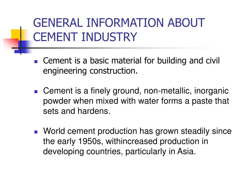 PPT - CEMENT INDUSTRY PowerPoint Presentation, free download - ID:6697762