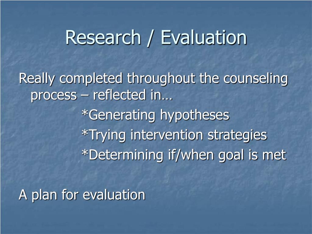 research findings counselling