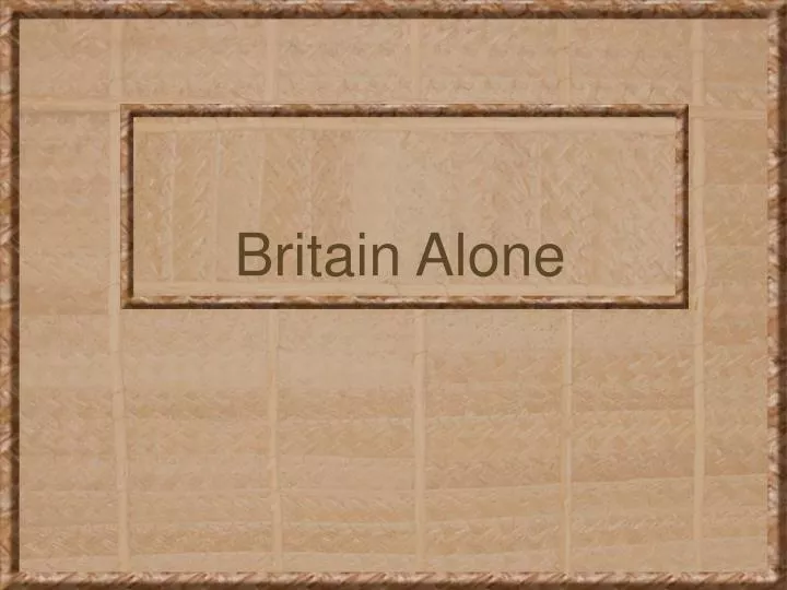 britain alone n.