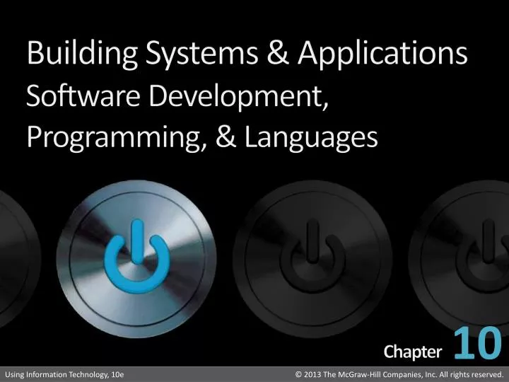 PPT - Building Systems & Applications Software Development, Programming ...