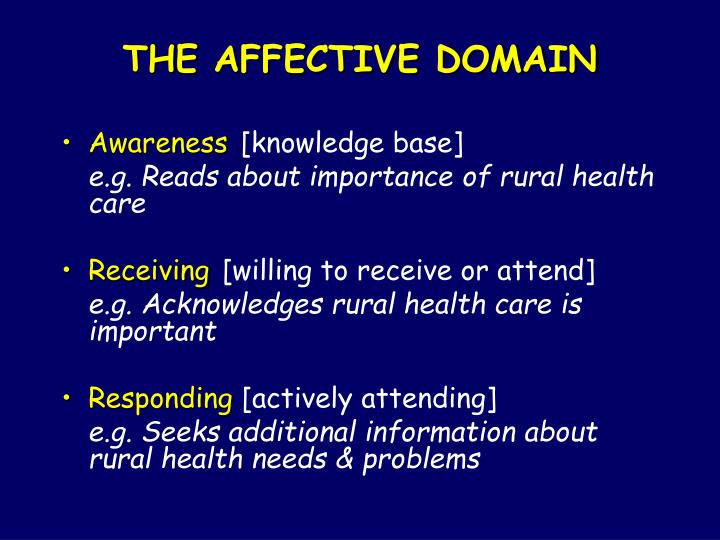 relevance of affective domain in education