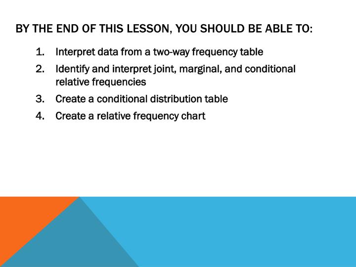 frequency relative row Tables PowerPoint  Presentation Frequency Two  PPT Way