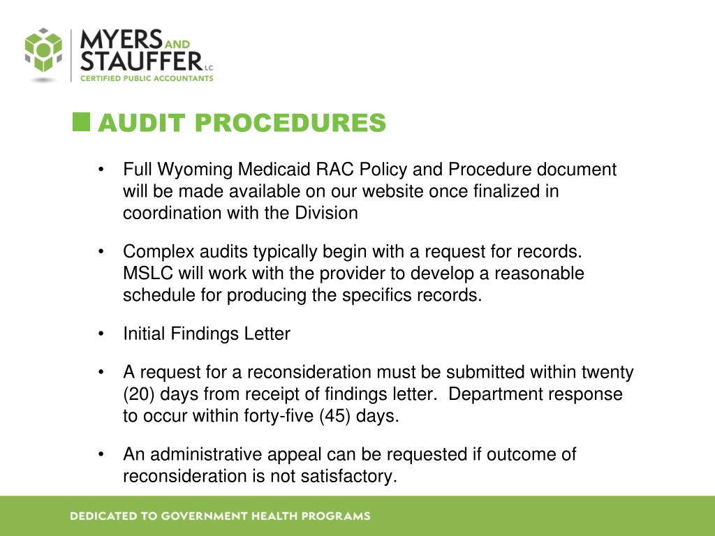 PPT - The Wyoming Medicaid Recovery audit contractor (RAC) program ...