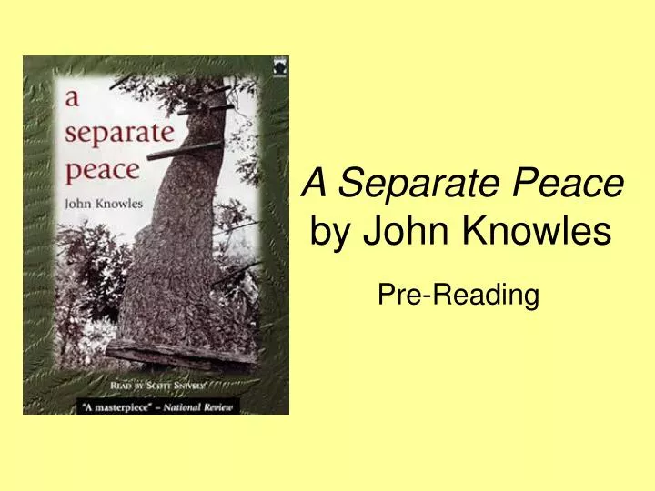 Analysis Of John Knowles A Separate Peace Analysis Of John Knowles A Separate Peace