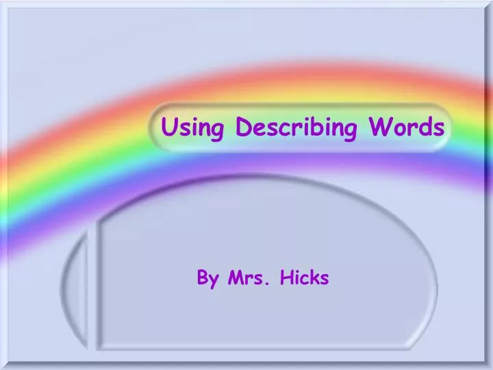 describing words powerpoint presentation