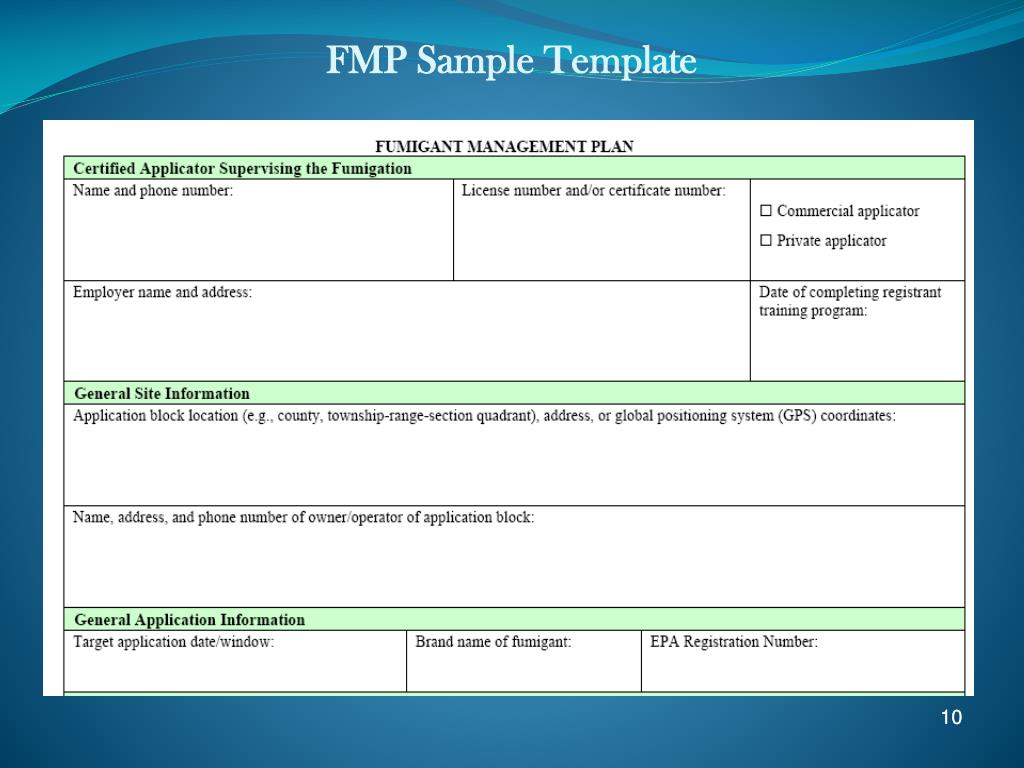 PPT - Site Specific Fumigant Management Plan And Post Application ...