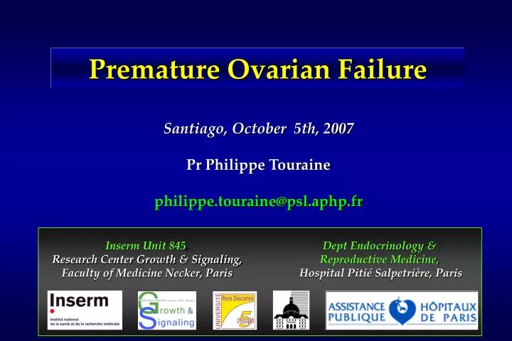 premature ovarian failure n.