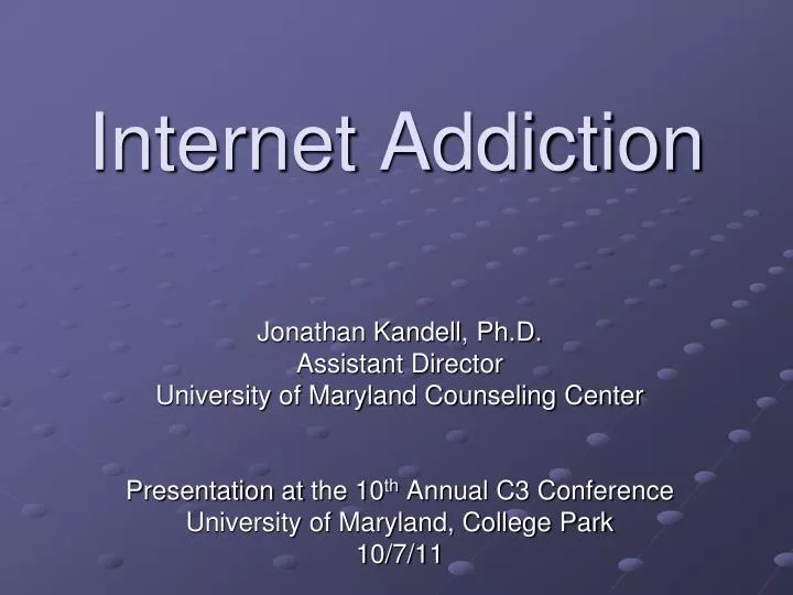PPT - Internet Addiction PowerPoint Presentation, free download - ID ...